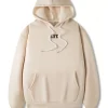 Manfinity Men Slogan & Floral Print Kangaroo Pocket Drawstring Thermal Hoodie - Image 3