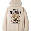 Manfinity Men Slogan & Floral Print Kangaroo Pocket Drawstring Thermal Hoodie - Image 2