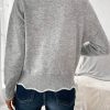 LUNE Contrast Trim Drop Shoulder Sweater - Image 2