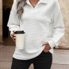 Frenchy Solid Collar Drop Shoulder Tee - Image 2