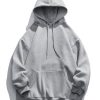 Men Car Print Kangaroo Pocket Drawstring Hoodie