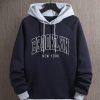 Men Letter Graphic Raglan Sleeve Drawstring Thermal Lined Hoodie