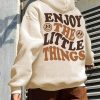 Men Slogan & Cartoon Face Print Drop Shoulder Hoodie - Image 4