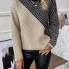 Essnce Striped Pattern Drop Shoulder Sweater - Image 2