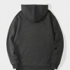 Men American Flag Print Kangaroo Pocket Drawstring Thermal Lined Hoodie - Image 3
