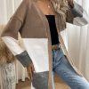Frenchy Color Block Drop Shoulder Open Front Cardigan - Image 2