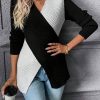 Privé Two Tone Crossover Sweater