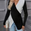 Privé Two Tone Crossover Sweater - Image 3