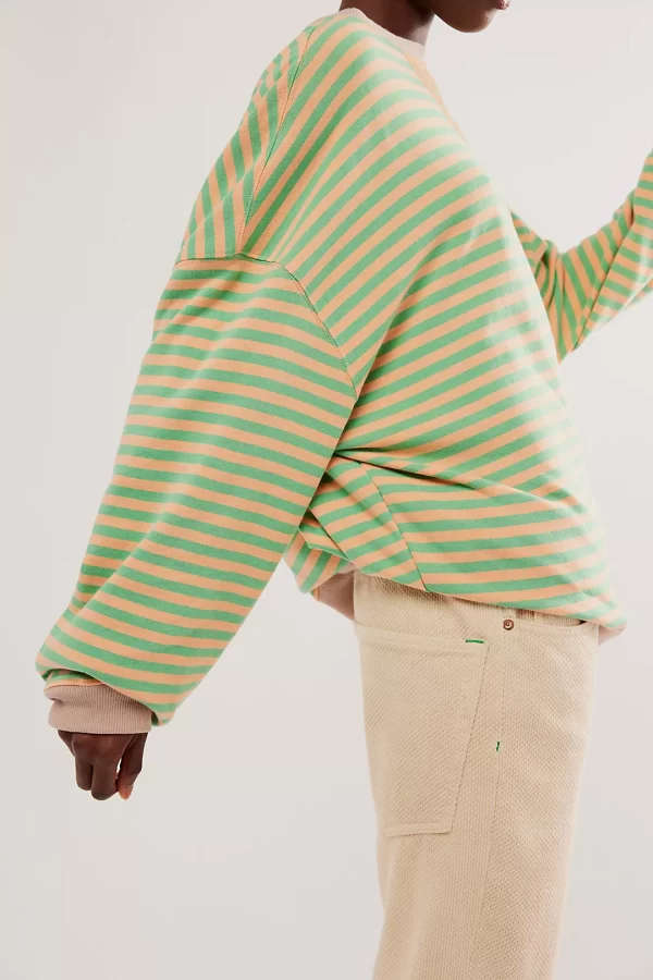 Classic Striped Oversized Crewneck - Image 2