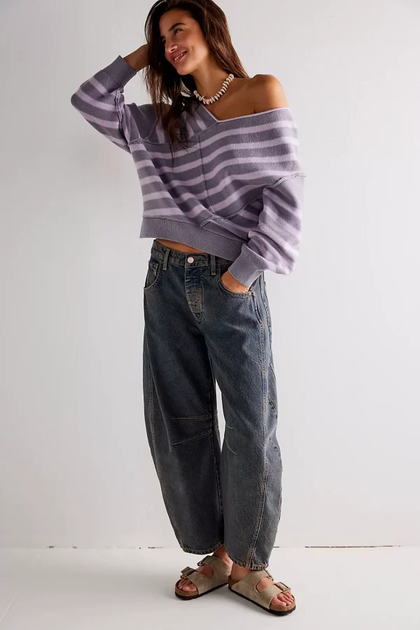 Mid-Rise Barrel Jeans