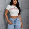 Tall Women's Fashion Frayed Hem Washed Denim Shorts - Image 2