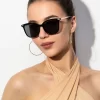 1pair Geometric Frame Sunglasses For Outdoor Elegant Sunglasses Beach Sun Glasses