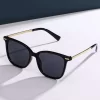 1pair Geometric Frame Sunglasses For Outdoor Elegant Sunglasses Beach Sun Glasses - Image 2