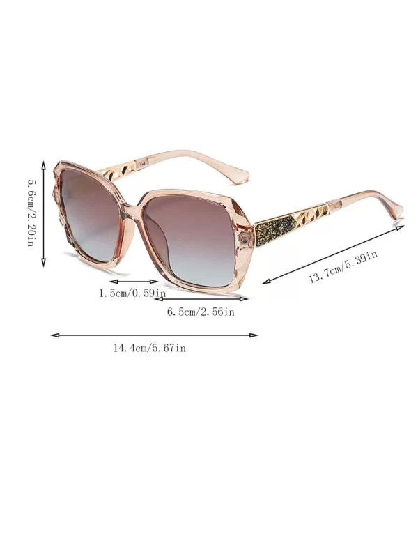 Cute 1pc New Fashion Large Frame Uv Protection Trendy Round Face Glasses Shades Beach Accessories - Image 2