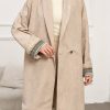 Women's Solid Color Splicing Front Button Long Sleeve Simple Casual Regular Jacket - Image 2