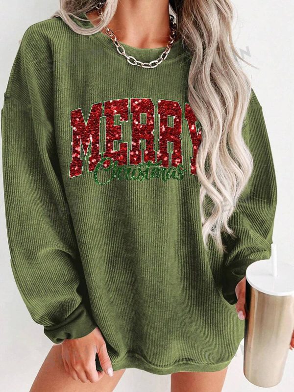 Women's Crew Neck Long Sleeve Sweatshirt, Sporty Pullover, Autumn/Winter